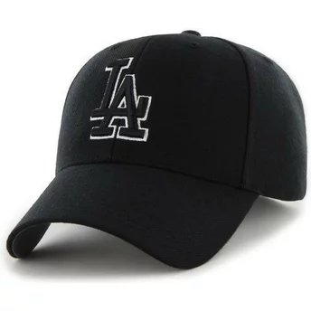 Καπέλο Snapback Μαύρο 47 Brand με Καμπύλη Γείσο Μαύρο και Λευκό Λογότυπο Μαύρο Λογότυπο Los Angeles Dodgers MLB MVP