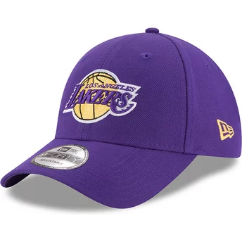 Νέα Εποχή Καμπύλη Πλευρά 9FORTY Η Λίγκα Λος Άντζελες Λέικερς NBA Μωβ Ρυθμιζόμενο Καπέλο