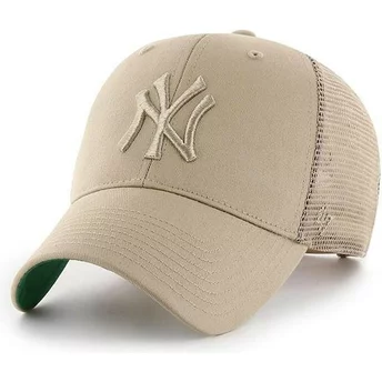 Καπέλο οδηγού φορτηγού Branson Beige της 47 Brand με λογότυπο σε μπεζ χρώμα για τους New York Yankees του MLB MVP