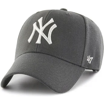 Καπέλο 47 Brand με καμπυλωτή άκρη New York Yankees MLB MVP σκούρο γκρι Snapback