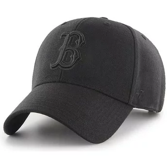 Καπέλο Με Καμπυλωτή Γείσα 47 Brand με Μαύρο Λογότυπο Boston Red Sox MLB MVP Μαύρο Snapback