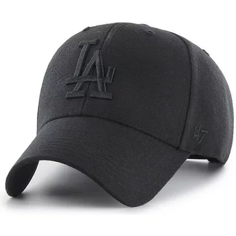 Καπέλο Snapback της 47 Brand με Καμπύλη Πλευρά, Μαύρο Λογότυπο, Los Angeles Dodgers MLB MVP, Μαύρο Χρώμα