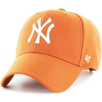 Καπέλο 47 Brand με Καμπυλωτή Πλευρά New York Yankees MLB MVP Πορτοκαλί Snapback