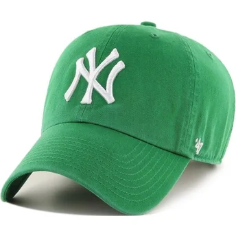 Καπέλο με καμπυλωτό γείσο της εταιρείας 47 Brand, New York Yankees MLB, μοντέλο Clean Up, πράσινο