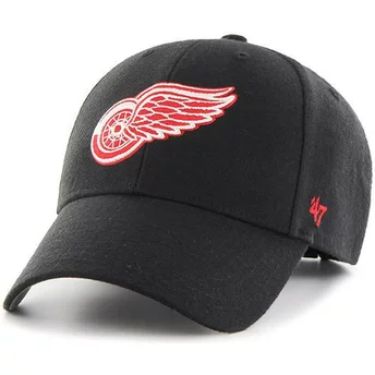 47 Μάρκα Καπέλο με Καμπύλη Περίμετρο Κόκκινο Λογότυπο Detroit Red Wings NHL MVP Μαύρο Καπέλο