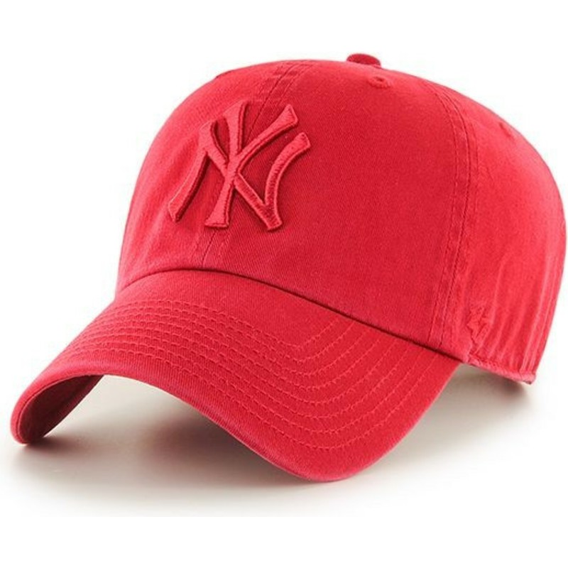 47-brand-curved-brim-red-logo-new-york-yankees-mlb-clean-up-red-cap