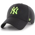 47-brand-curved-brim-green-logo-new-york-yankees-mlb-mvp-black-snapback-cap