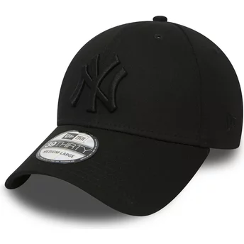 Καπέλο New Era με Καμπύλη Μπριμ Μαύρο Λογότυπο 39THIRTY Classic New York Yankees MLB Μαύρο Προσαρμοσμένο