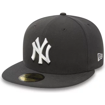 Νέα Εποχή Επίπεδο Περίγραμμα 59FIFTY Απαραίτητο Καπέλο των New York Yankees MLB σε Χρώμα Γκρι Πέτρας