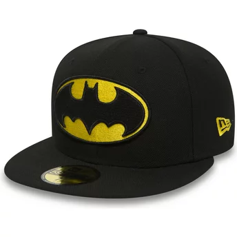 Νέα Εποχή Επίπεδη Μπριμ 59FIFTY Batman Χαρακτήρας Απαραίτητο Warner Bros. Μαύρο Προσαρμοσμένο Καπέλο