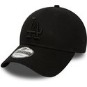 new-era-curved-brim-black-logo-9forty-essential-los-angeles-dodgers-mlb-black-adjustable-cap