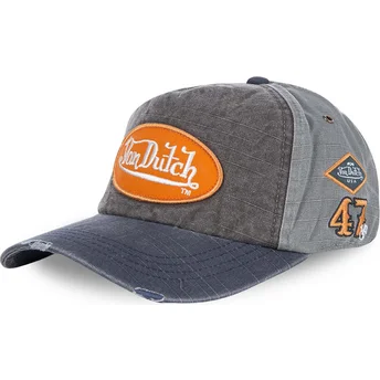 Γκρι καμπυλωτό ρυθμιζόμενο καπέλο JACKGM της Von Dutch