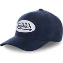 von-dutch-curved-brim-suede8-navy-blue-adjustable-cap