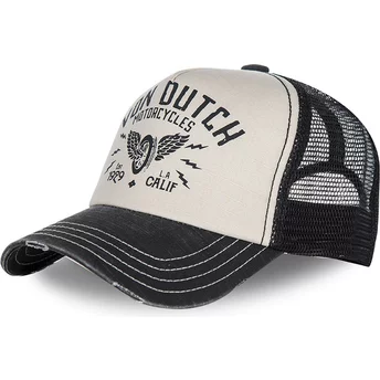 Καπέλο Von Dutch με καμπύλη γείσο CREW2 Λευκό και Μαύρο Ρυθμιζόμενο