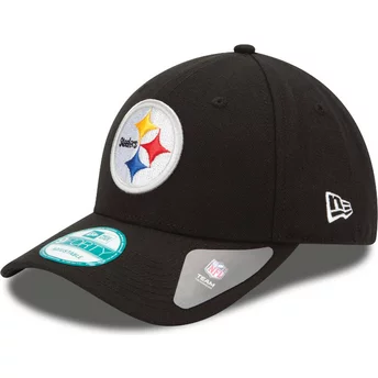 New Era Curved Brim 9FORTY The League Pittsburgh Steelers NFL Black Adjustable Cap