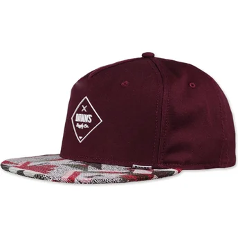 Καπέλο 5 πάνελ μπορντό snapback Rubber Aztek από Djinns