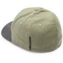 volcom-curved-brim-light-army-full-stone-xfit-green-fitted-cap-with-grey-visor