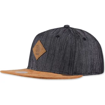 Καπέλα επίπεδη μαύρο snapback Linen 2015 από Djinns