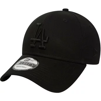 Νέα Εποχή Καμπυλωτή Μπριμ Μαύρο Λογότυπο 9FORTY League Essential Λος Άντζελες Dodgers MLB Μαύρο Ρυθμιζόμενο Καπέλο