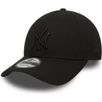 Καπέλο New Era με Καμπυλωτό Γείσο, Μαύρο Λογότυπο 9FORTY League Essential New York Yankees MLB Ρυθμιζόμενο, Μαύρο