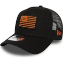 new-era-a-frame-flag-black-and-orange-trucker-hat