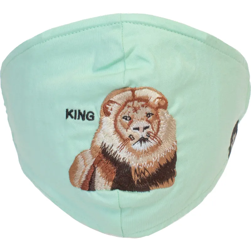 mascarilla-reutilizable-verde-menta-leon-mane-cat-the-farm-goorin-bros