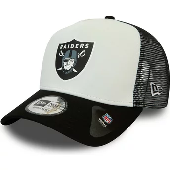 Νέα Εποχή Ομαδικό Χρώμα Μπλοκ Καπέλο Las Vegas Raiders NFL Λευκό και Μαύρο Trucker