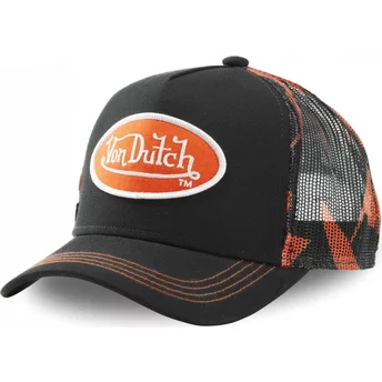 Καπέλο φορτηγατζή Von Dutch AO2 Μαύρο και Πορτοκαλί