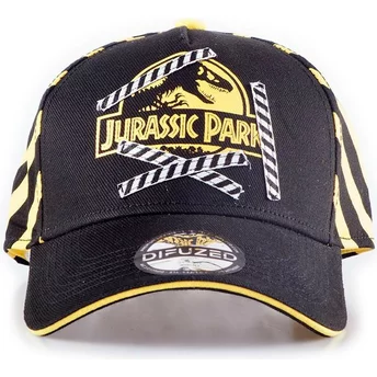Καπέλο Difuzed με καμπυλωτό γείσο Jurassic Park μαύρο Snapback
