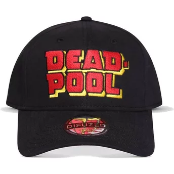 Καπέλο Difuzed με Καμπύλη Πλευρά Deadpool Μεγάλα Γράμματα Marvel Comics Μαύρο Σναπμπακ