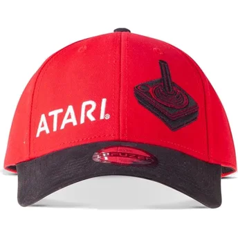 Difuzed Curved Brim Logo & Joystick Atari Red and Black Adjustable Cap