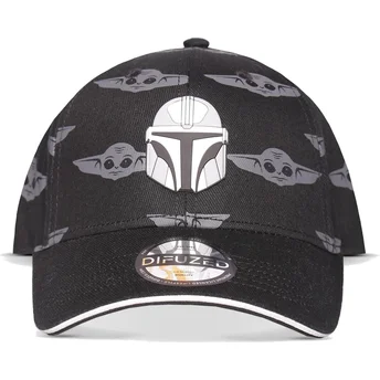 Καπέλο curved μαύρο snapback The Mandalorian Din Djarin Star Wars από Difuzed