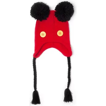 Διασκορπισμένο Κόκκινο και Μαύρο Sherpa Σκούφος με τον Mickey Mouse της Disney της Difuzed