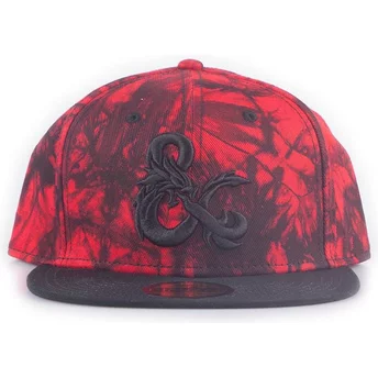 Καπέλο Difuzed Flat Brim Dungeons & Dragons Κόκκινο και Μαύρο με Κούμπωμα στο Πίσω Μέρος