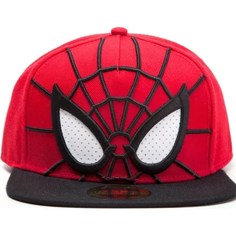 Καπέλο Snapback Difuzed με Επίπεδο Περίγραμμα, 3Δ Οργανικά Μάτια του Spider-Man, Μαρβέλ Κόμικς, Κόκκινο και Μαύρο