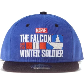 Καπέλο Σνάπμπακ Difuzed Φλατ Brim με το λογότυπο του Falcon και του Winter Soldier από τα Marvel Comics σε Μπλε και Μαύρο χρώμα