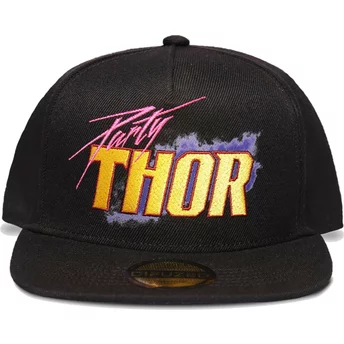 Καπέλο Difuzed Flat Brim Thor Party What If…? Marvel Comics μαύρο με κουμπί στο πίσω μέρος