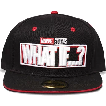 Καπέλο Difuzed Flat Brim What If…? της Marvel Comics σε Μαύρο και Κόκκινο χρώμα με Κούμπωμα Snapback