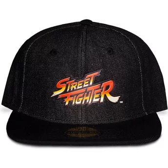 Καπέλο Difuzed με επίπεδο γείσο Street Fighter Logo μαύρο με κούμπωμα Snapback