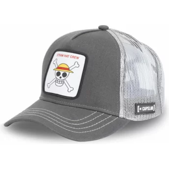 Προϊόν: Capslab Καπέλο με Καλαμένιο Καπέλο Πειρατών SKU1 One Piece Γκρι Trucker Hat