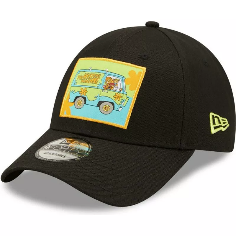 new-era-curved-brim-9forty-the-mystery-machine-scooby-doo-black-adjustable-cap