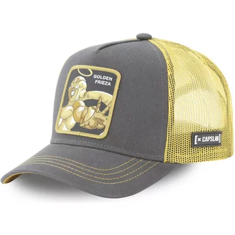 Capslab Golden Frieza DBS2 GLD1 Dragon Ball Grey and Yellow Trucker Hat