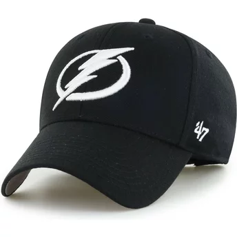 47 Brand Καπέλο με Καμπυλωτή Ακρη MVP Tampa Bay Lightning NHL Μαύρο Ρυθμιζόμενο Καπέλο