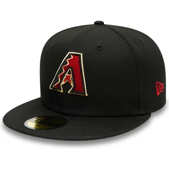 Μαύρο επίπεδο καπέλο 59FIFTY AC Perf των Arizona Diamondbacks MLB της New Era