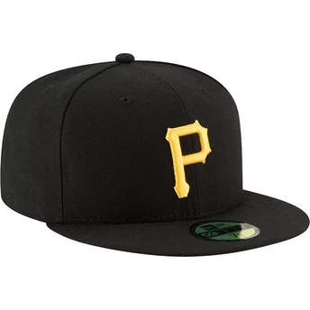 Νέα Εποχή Επίπεδη Ακμή 59FIFTY AC Perf Πειρατές του Πίτσμπουργκ MLB Μαύρο Προσαρμοσμένο Καπέλο