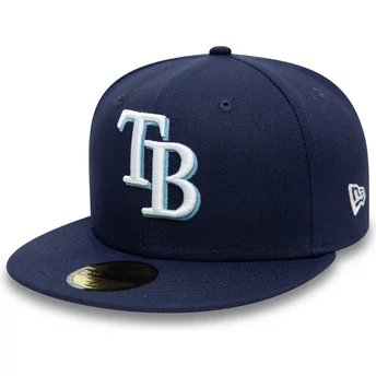 Νέα Εποχή Επίπεδη Μπριμ 59FIFTY AC Perf Tampa Bay Rays MLB Ναυτικό Μπλε Προσαρμοσμένο Καπέλο