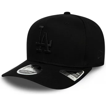 Καπέλο New Era με καμπυλωτή γείσα, μαύρο λογότυπο 9FIFTY, ελαστικό κούμπωμα σε τόνους του μαύρου, των Los Angeles Dodgers του ML
