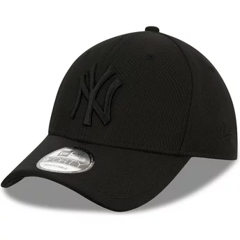 Νέα Εποχή Καμπυλωτή Μπριμ Μαύρο Λογότυπο 39THIRTY Diamond Era New York Yankees MLB Μαύρο Καπέλο Προσαρμοσμένο