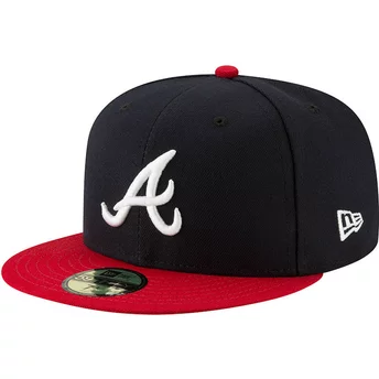 Νέα Εποχή Επίπεδη Περίμετρος 59FIFTY AC Perf Atlanta Braves MLB Σκούρο Μπλε και Κόκκινο Προσαρμοσμένο Καπέλο