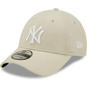 Νέα Εποχή Καμπυλωτό Γείσος 9FORTY Diamond Era New York Yankees MLB Μπεζ Ρυθμιζόμενο Καπέλο